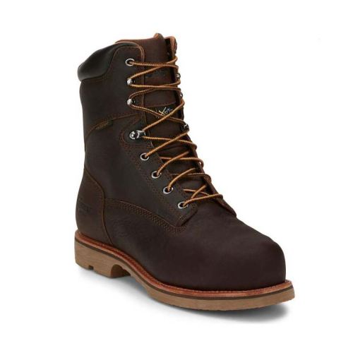 CHIPPEWA BOOTS | MEN'S SERIOUS PLUS WATERPROOF WORK BOOTS - COMPOSITE TOE-BROWN - Click Image to Close