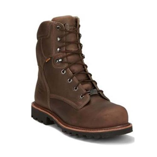 CHIPPEWA BOOTS | MEN'S BOLVILLE FOSSIL WATERPROOF WORK BOOTS - NANO COMPOSITE TOE-BROWN