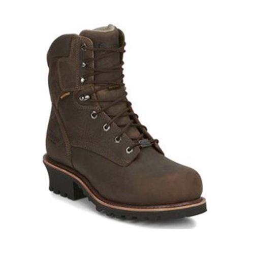 CHIPPEWA BOOTS | MEN'S BOLVILLE WATERPROOF WORK BOOTS - NANO COMPOSITE TOE-BROWN