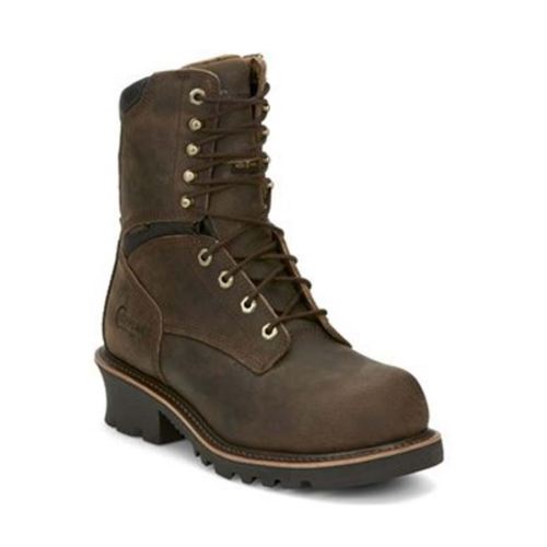 CHIPPEWA BOOTS | MEN'S SADOR LOGGER WATERPROOF WORK BOOTS - COMPOSITE TOE-DISTRESSED BROWN