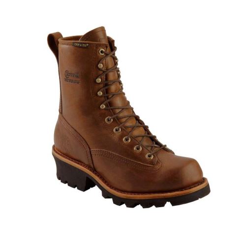 CHIPPEWA BOOTS | MEN'S STEEL TOE 8" LOGGER WORK BOOTS-BAY APACHE