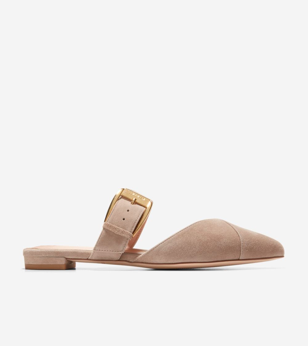 Cole Haan Free Shipping Women's Vandam Buckle Mule - Light Whiskey Cole Haan Free Shipping Women's Vandam Buckle Mule - Light Whiskey