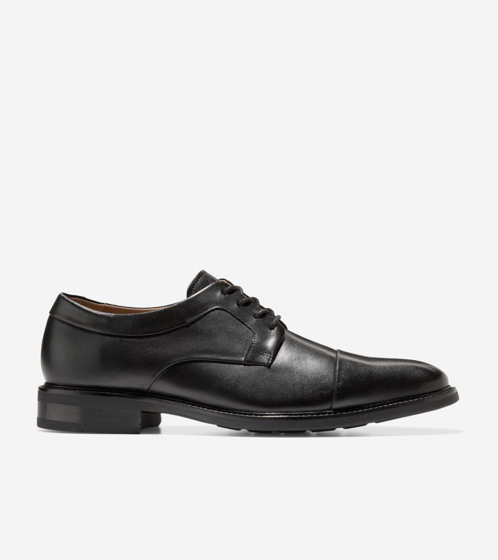 Cole Haan Free Shipping Men's Warren Cap Toe Oxfords - Black Cole Haan Free Shipping Men's Warren Cap Toe Oxfords - Black