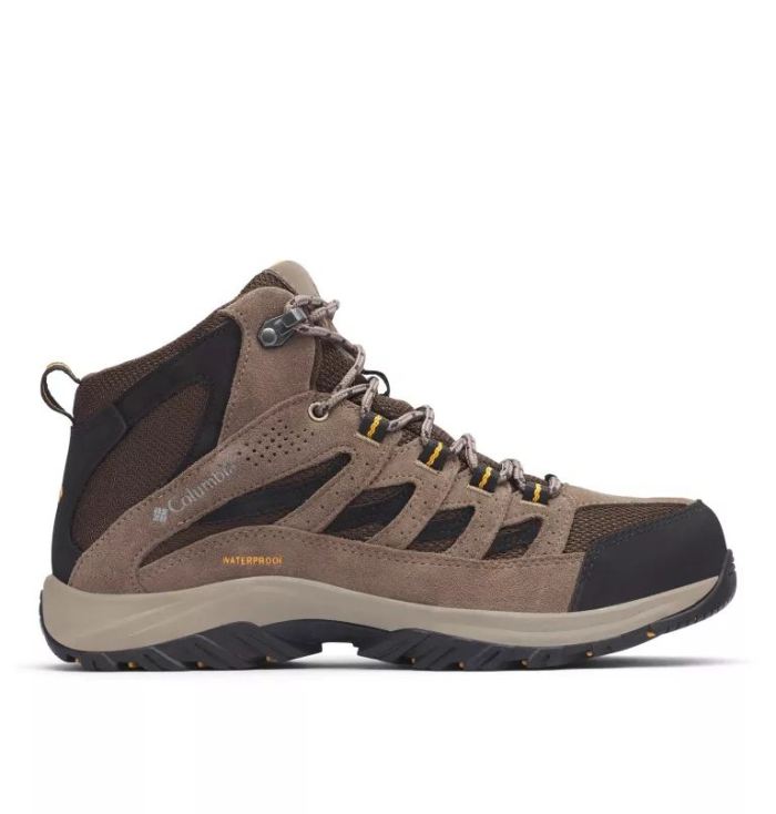 Columbia Men's Crestwood Mid Waterproof Hiking Boot-Wide-Cordovan, Squash | Canada Outlet - Click Image to Close