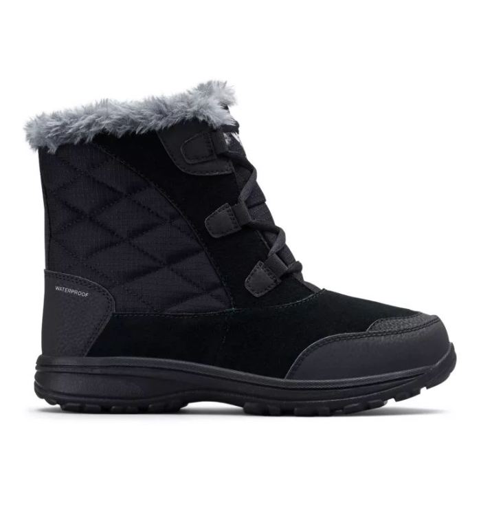 Columbia Women's Ice Maiden Shorty Boot-Black, Columbia Grey Elk, Black | Canada Outlet