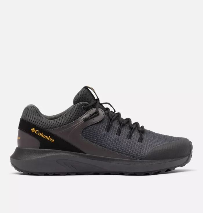 Columbia Men's Trailstorm Waterproof Shoe-Wide-Dark Grey, Bright Gold | Canada Outlet