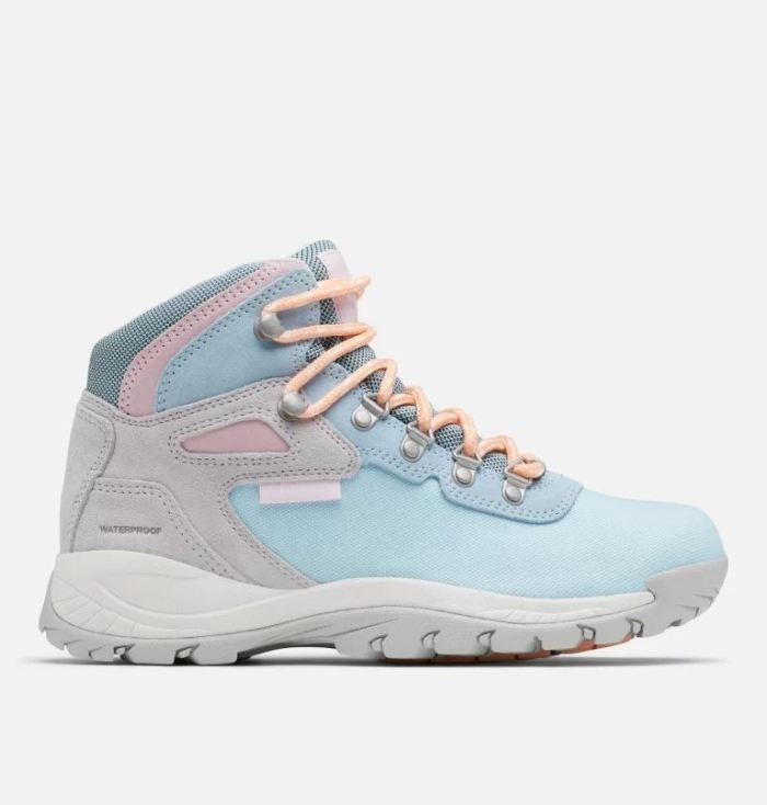 Columbia Women's Newton Ridge Canvas Waterproof Hiking Boot-Glacier Blue, Nimbus Grey | Canada Outlet - Click Image to Close