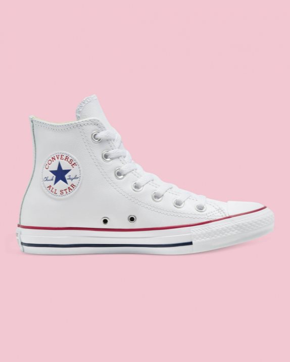 Converse | Men's Chuck Taylor All Star Leather High Top White