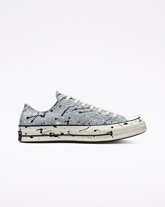 Converse | Men's Chuck 70 Paint Splatter Low Top Ash Stone