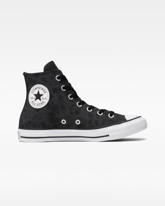 Converse | Men's Chuck Taylor All Star Distressed Leather High Top Dark Smoke Grey