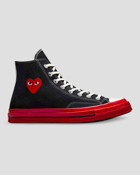 Converse | Men's X Comme des Garcons PLAY Chuck 70 High Top Black