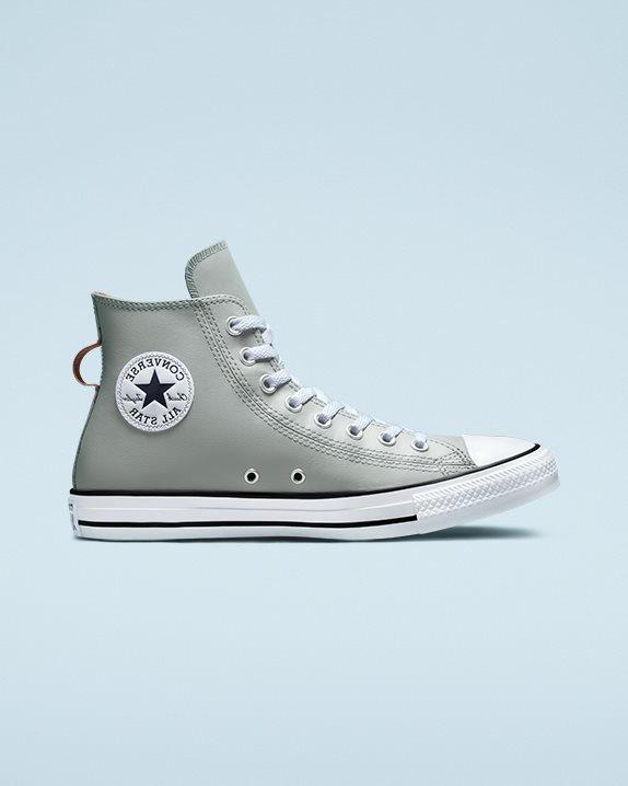 Converse | Men's Chuck Taylor All Star Crafted Faux Leather High Top Slate Sage