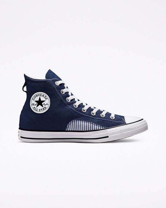 Converse | Men's Chuck Taylor All Star Hickory Stripe High Top Midnight Navy