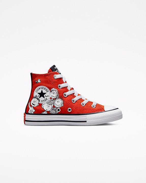 Converse | Kids X Peanuts Chuck Taylor All Star Junior High Top Signal Red