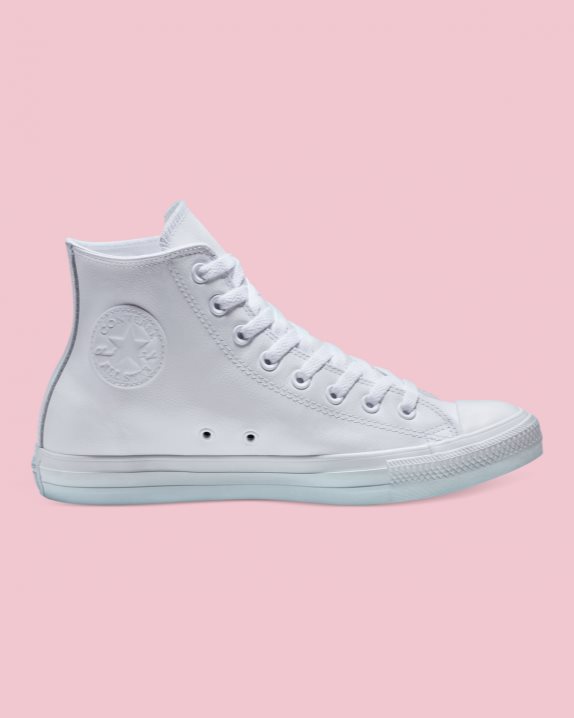 Converse | Men's Chuck Taylor All Star Leather High Top White Mono