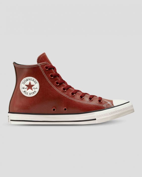 Converse | Men's Chuck Taylor All Star Embossed Leather High Top Dark Terracotta