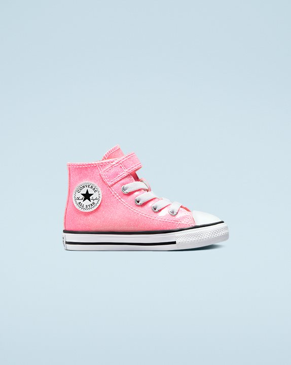 Converse | Chuck Taylor All Star Sun Kissed Glitter 1V Toddler High Top Pink