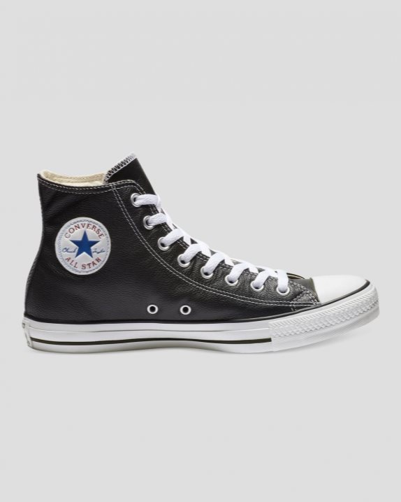 Converse | Men's Chuck Taylor All Star Leather High Top Black