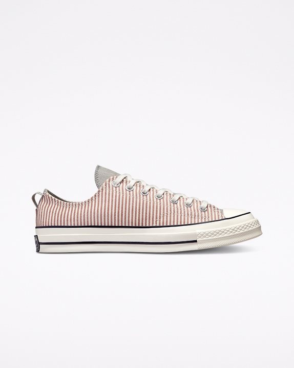 Converse | Women's Chuck 70 Hickory Stripe Low High Top Mineral Clay