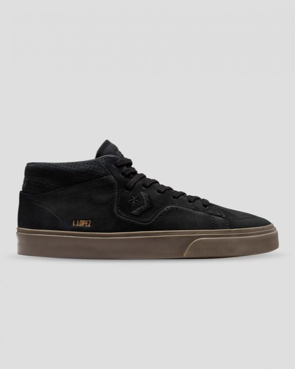 Converse | Men's Louie Lopez Pro Mid Black/Dark Mushroom