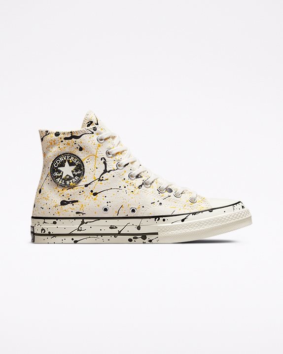 Converse | Men's Chuck 70 Paint Splatter High Top Egret