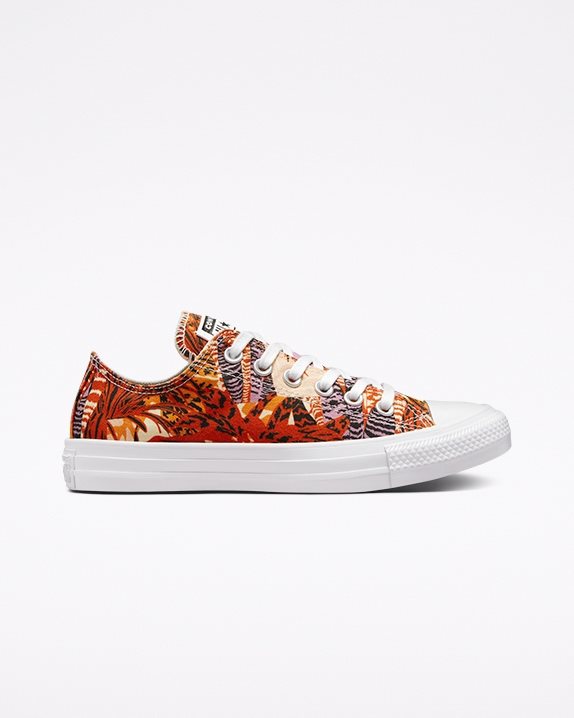 Converse | Women's Chuck Taylor All Star Tropical Print Low Top Mantra Orange