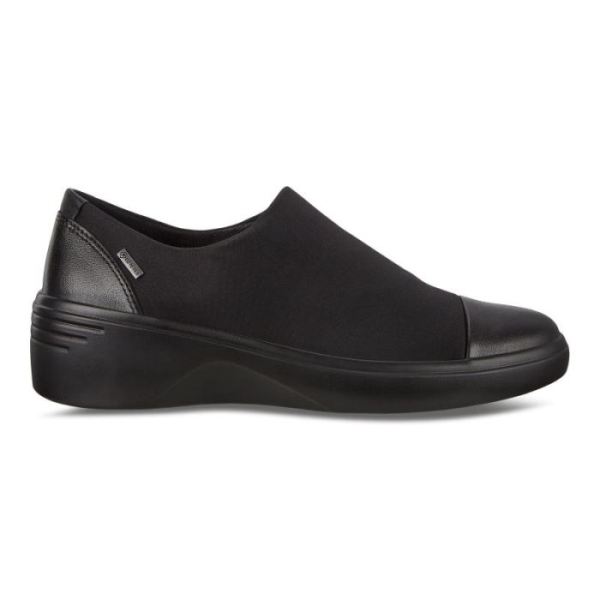 ECCO SHOES CANADA | SOFT 7 WOMEN'S WEDGE GTX SLIP ON-BLACK/BLACK