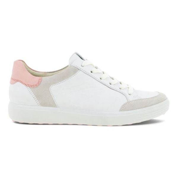 ECCO SHOES CANADA | SOFT 7 WOMEN'S RETRO SNEAKER-SHADOW WHITE/WHITE/SILVER PINK - Click Image to Close