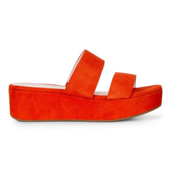 ECCO SHOES CANADA | ELEVATE PLATEAU FLAT WOMEN'S SANDALS-FIRE - Click Image to Close