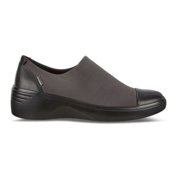 ECCO SHOES CANADA | SOFT 7 WOMEN'S WEDGE GTX SLIP ON-BLACK/MAGNET