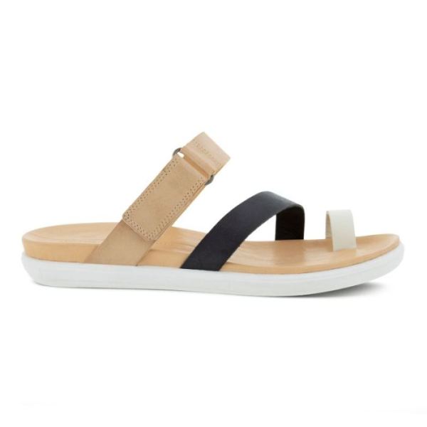 ECCO SHOES CANADA | SIMPIL SANDAL FLAT WOMEN'S TOE-LOOP SANDAL-SHADOW WHITE/BLACK/POWDER