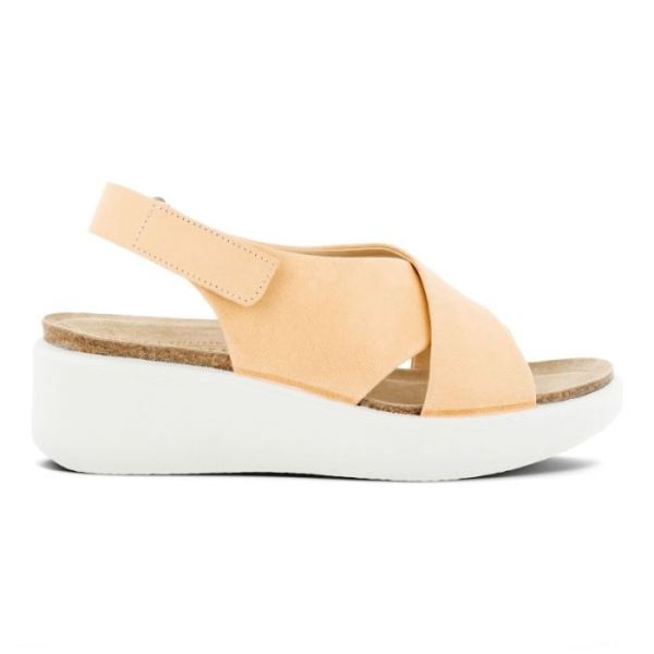 ECCO SHOES CANADA | FLOWT WEDGE CORK WOMEN'S SANDAL-NATURAL NUDE M1