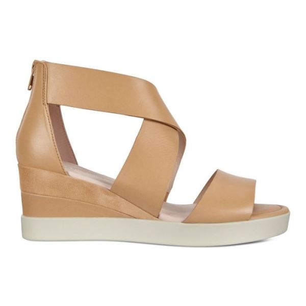 ECCO SHOES CANADA | SHAPE WEDGE PLATEAU WOMEN'S SANDALS-LATTE/LATTE - Click Image to Close