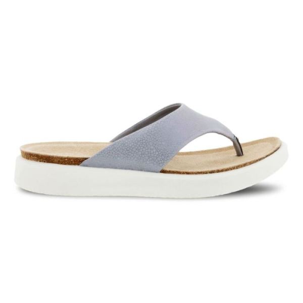 ECCO SHOES CANADA | CORKSPHERE WOMEN'S THONG SANDAL-SILVER GREY - Click Image to Close