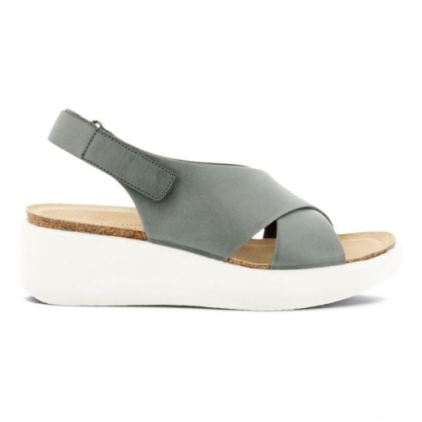 ECCO SHOES CANADA | FLOWT WEDGE CORK WOMEN'S SANDAL-TITANIUM