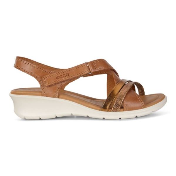 ECCO SHOES CANADA | WOMEN'S FELICIA SANDAL-CASHMERE/BRONZE/BRONZE