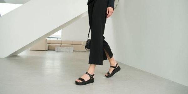 ECCO SHOES CANADA | ELEVATE PLATEAU FLAT WOMEN'S SANDAL-BLACK