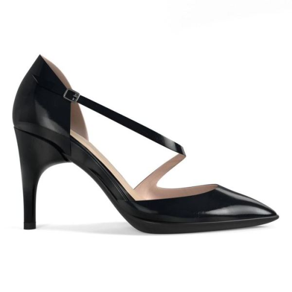 ECCO SHOES CANADA | SHAPE STILETTO 75 ASYMMETRIC PUMP-BLACK - Click Image to Close