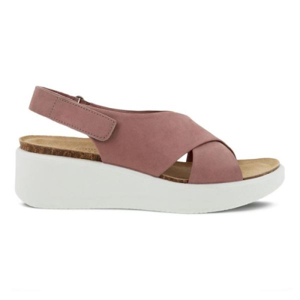 ECCO SHOES CANADA | FLOWT WEDGE CORK WOMEN'S SANDAL-WOODROSE - Click Image to Close