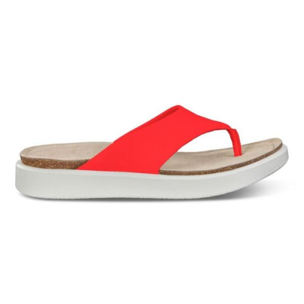 ECCO SHOES CANADA | CORKSPHERE WOMEN'S THONG SANDAL-CORAL NEON DROID