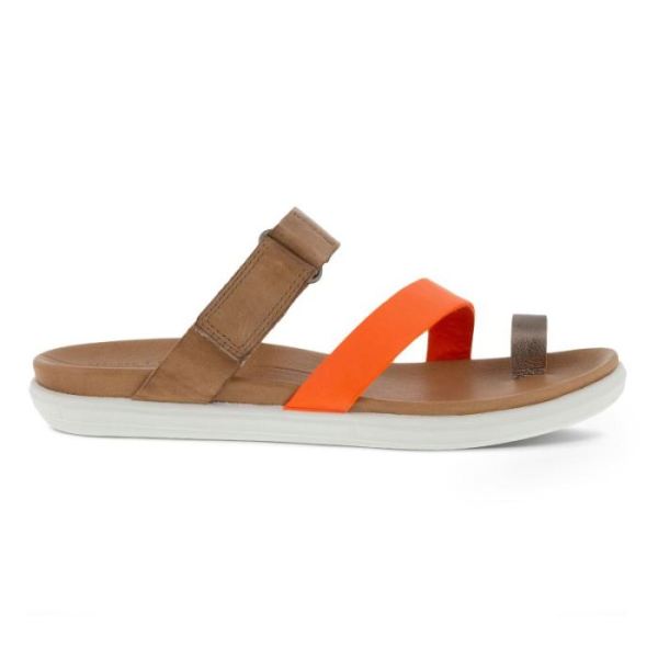 ECCO SHOES CANADA | SIMPIL SANDAL FLAT WOMEN'S TOE-LOOP SANDAL-STONE/CALENDULA/WHISKY