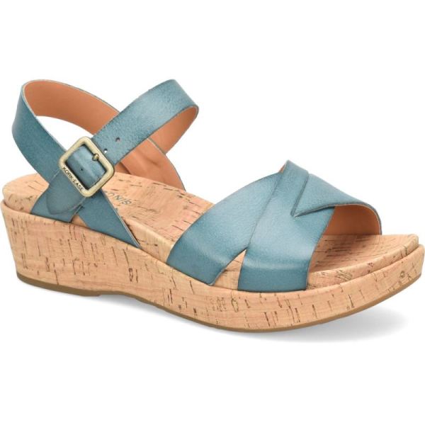 Korkease | Myrna 2.0 - Turquoise (Guinea) Korkease Womens Sandals - Click Image to Close