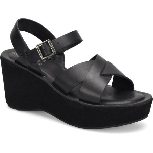 Korkease | Ava Classic - Black Vachetta Leather Korkease Womens Sandals - Click Image to Close