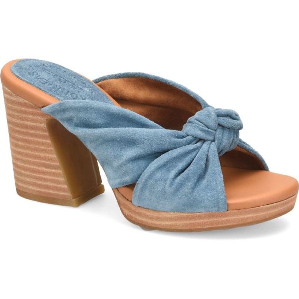 Korkease | Haya - Blue Denim Suede Korkease Womens Sandals