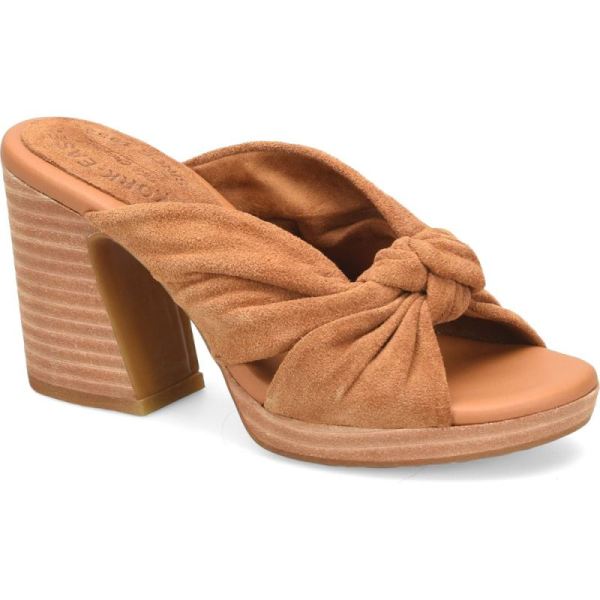 Korkease | Haya - Tan Camel Suede Korkease Womens Sandals