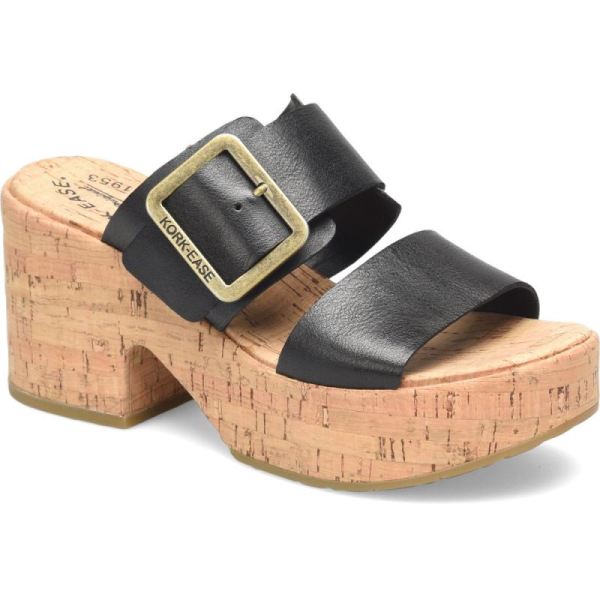 Korkease | Taige - Black Korkease Womens Sandals - Click Image to Close