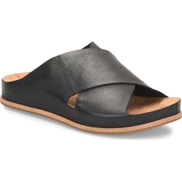 Korkease | Tutsi Cross-Band - Black Korkease Womens Sandals - Click Image to Close