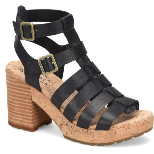 Korkease | Camille - Black Korkease Womens Sandals - Click Image to Close