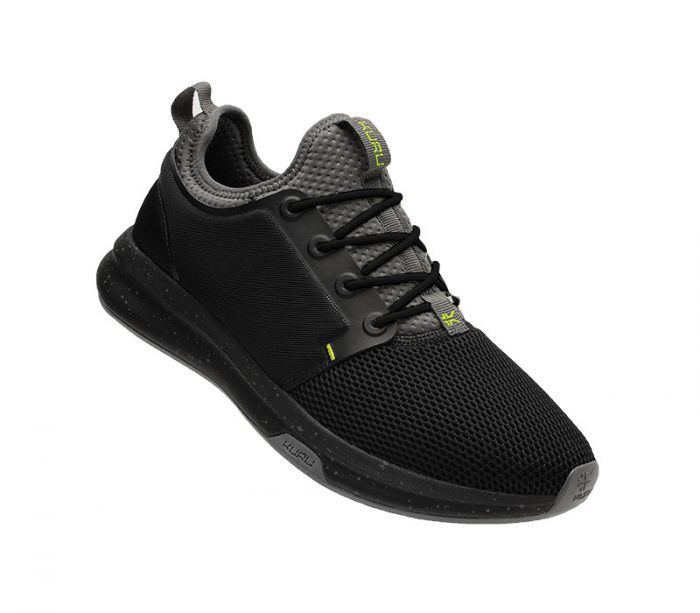 KURU MEN'S ATOM WIDE-Jet Black-Citron - Click Image to Close