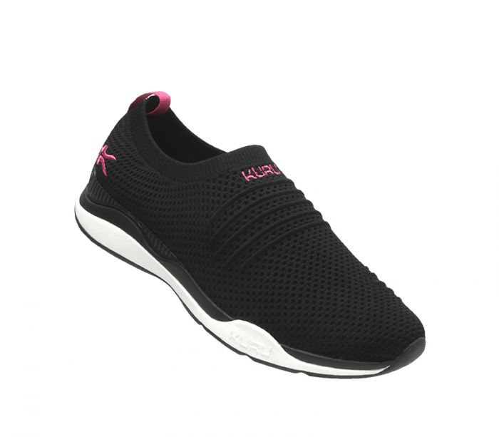 KURU WOMEN'S STRIDE-Jet Black-White-Berry Pink - Click Image to Close